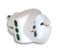 Garanti 87230-G Type L (IT) Universel Blanc Adaptateur Prise électrique - Adaptateur pour Prise