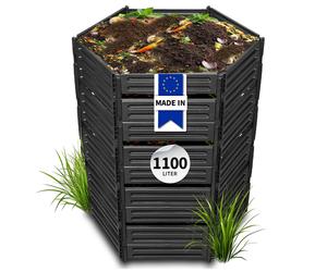 GARANTIA AIR-KING composteur emboîtable 1 100 litres noir
