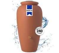 GARANTIA AMPHORE Récupérateur d’Eau de Pluie 240 L Terracotta - Cuve décorative de Jardin Robuste - Réservoir d’Eau de Pluie Design et écologique - Stockage Durable pour arrosage extérieur