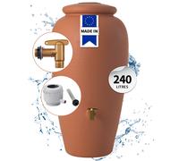 GARANTIA amphore kit complet 240 litres terre cuite incl. robinet de sortie en plastique et raccord de descente
