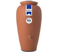 GARANTIA AMPHORE Recuperateur d Eau de Pluie 500L Terracotta - Récupérateur d’Eau Décoratif Murale - Réservoir Robuste pour Jardin et Terrasse - Stockage Écologique Pratique