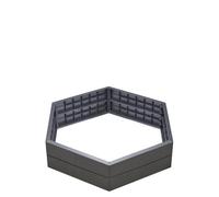 Garantia – Carré potager Ergo – imitation bois, modulable, 6 parois, avec fixations