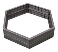 Garantia – Carré potager Ergo – imitation bois, modulable, 6 parois, avec fixations
