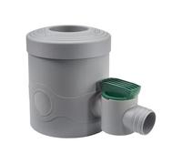 GARANTIA Collecteur d'eau de pluie DN 68-100 avec robinet, gris incl. une cartouche de filtration