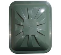 GARANTIA Couvercle pour récupérateur d'eau de pluie rectangulaire 300 litres, vert
