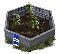 GARANTIA ERGO système de carré potager L Wood 6 panneaux in onnecteurs