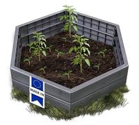 GARANTIA Ergo XL Wood Carré Potager Set de 6 parois - Jardinieres Exterieur, Jardiniere Exterieur Grande Taille, Carre Potager, Potager surélevé, Bac a Fleurs Exterieur Grande Taille, Potager