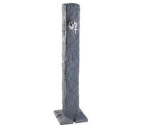 GARANTIA GRANIT borne de puisage granite foncé incl. robinet de vidange chromé