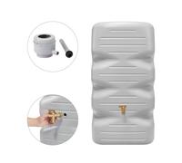 GARANTIA Kit Réservoir de jardin CUBUS 340 L, gris béton incl. robinet de vidange en plastique et raccord de descente