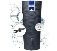 GARANTIA Kit Réservoir NATURA 2en1 350 L graphite avec robinet Design chromé, bac à plantes intégré et collecteur Speedy