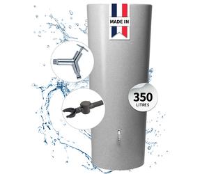 GARANTIA Kit Réservoir STONE 2en1 350 L silver avec robinet Design chromé, bac à plantes intégré et collecteur Speedy