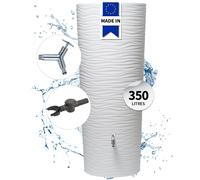 GARANTIA NATURA 2in1 réservoir d’eau de pluie kit complet 350 litres arctique incl. robinet chromé design et raccord de descente