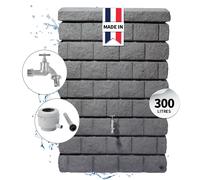 GARANTIA ROCKY Junior réservoir mural kit complet 300 litres granite foncé incl. robinet de sortie chromé et raccord de descente