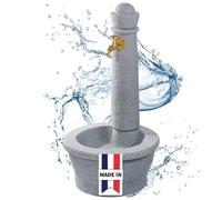 GARANTIA ROMA fontaine en pierre, granit clair Incl. robinet de puisage nostalgique