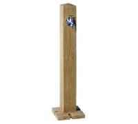 GARANTIA WOOD borne d’eau bois clair incl. robinet chromé