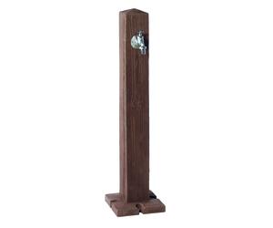 GARANTIA WOOD borne d’eau bois foncé incl. robinet chromé