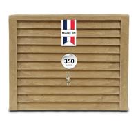 GARANTIA Woody Récupérateur d’Eau de Pluie Mural 350L Bois Clair - Cuve de récupération décorative Robuste - Réservoir Mural d’Eau de Pluie Design Bois Clair pour Jardin, terrasse et extérieur