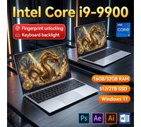 [Garantie 3 ans] Ordinateur portable ultra-fin 15,6 pouces 2026 Intel Core I9-9900 32 Go de RAM 2 To SSD 1080P FHD Windows 11 Ordinateur portable haute performance