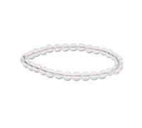 Garaulion Bracelet Cristal de Roche Pierre Naturelle 6mm | Idées claires | Lithothérapie (Cristal de Roche)