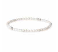 Garaulion Bracelet Howlite 4 mm - Pierre Naturelle - Calme & Apaisement - Bijou Fin et Délicat - Homme Femme - Marque Française