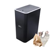 Garbage Can With Press Top - Wastebasket Container, Push Lid Bin | Slim Modern Trash Holder, Odor Blocking Pet Resistant Litter Organizer Suitable Bathroom Kitchen Bedroom Office Craft Area