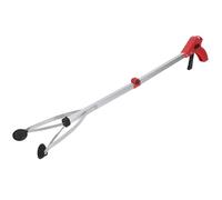 Garbage Picker for Garden Leaves | 31.5in Folding Trash Grabber for Yard Waste/Litter Pick Up | No Bending Needed, Hand - Clamp Lock | Aluminum Alloy, 6.7oz Lightweight (Poignée Rouge)