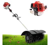 Garbenat 52CC Balayeuse à essence 1,7 kW 2 temps 2,3 CV Fraise à neige avec brosse de 56 cm de largeur de brosse 189 cm Balai à essence Pelle à neige pour gazon artificiel, routes/8500 tr/min