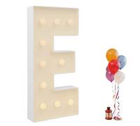 Garbenat Lettres lumineuses LED de 91,5 cm - Lettres lumineuses géantes - Décoration 3D - Avec 10 ampoules LED - Lumière chaude - Grandes lettres lumineuses pour anniversaire, fête (E)