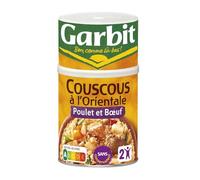GARBIT - Couscous Familial Savoureux aux Saveurs Authentiques Poulet et Bœuf, Texture Gourmande, Boîte 980g