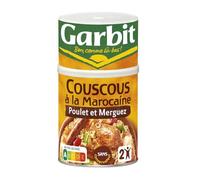GARBIT - Couscous Royal Poulet Merguez, Plat cuisiné savoureux 3 Personnes 980G - Lot de 3