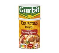 GARBIT - Plat familial Couscous Poulet Merguez | Savoureux et onctueux | Prêt à déguster | la boite de 1250g | LOT DE 3