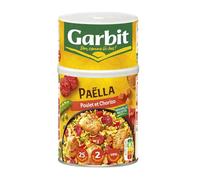 GARBIT - Plat Familial Paëlla Gourmande au Poulet et Chorizo, Saveurs Authentiques (960g) - Le Lot De 3