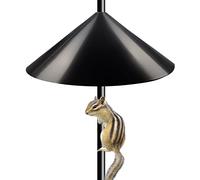 Garbuildman Lot de 1 déflecteur d'écureuil pour mangeoire à Oiseaux, Support extérieur pour nichoir à Oiseaux pour Crochet de Berger extérieur, 48,3 cm de diamètre