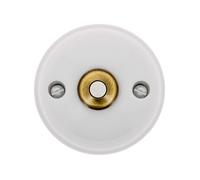 GARBY - Bouton Poussoir Porcelaine Blanche 10A-250V Réf. 30310173