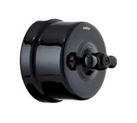 Fontini - Interrupteur va-et-vient Garby noir manette noire Ã64,5 mm - Noir