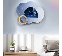 Garcan Electronic Wall Clock, Heure d'affichage, Date, Jour de la Semaine, température intérieure, décoration de Chambre pour Enfants, Mur de Fond de Chambre, 15,7 Pouces