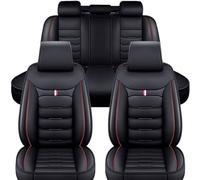 GaRcan Housses De SièGe Voiture pour Peugeot E-208 2000-2024, Ensemble Housse de Siège Imperméable Protection Avant et Arrière Sièges Accessoire,E/Black-Red