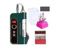 GaRcan Perceuse à Ongles, perceuse à Ongles électrique 35 000 TR/Min, polisseuse à Ongles de pédicure Portable, Dispositif de meulage, Outil à Ongles, Outils Professionnels pour Ongles (Greendh07 A)
