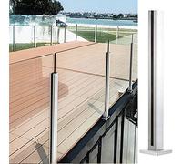 GArcan Poteau de Garde-Corps à Panneaux de 3/8" à 1/2", pour entrée de terrasse/Patio/Portail, système de clôture d'atterrissage Woodastics en Panneau en Plastique, systèmes de Rail de Base de Gard