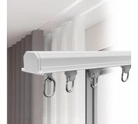 GArcan Rail de Rideau Caché Rail de Plafond de Séparateur de Pièce en Aluminium pour Rideaux Rail de Rideau Coulissant Intégré Tringle à Rideau Encastrée en Métal (Couleur : Blanc, Taille : 2m/6.6f