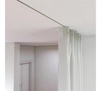 GArcan Système de Rail de Rideau intégré pour Plafond Suspendu, Tringle à Rideau Invisible intégrée pour terrasse/Baie vitrée/Van/Douche, Longueur de 1 à 6 m en Option (Couleur : Blanc, Taille : 4,