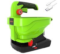 GARCARE Épandeur de graines sans fil 7,2 V - Capacité : 3,3 L, batterie 2,0 Ah et câble de charge - Épandeurs d'engrais électriques portatifs - Temps de veille de 2,5 h - Batterie au lithium intégrée