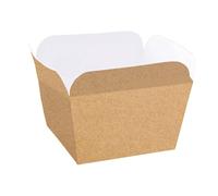 García de Pou 100 Unités - Deli-Barquettes 210 + 15 Pe g/m2, 4,8 x 4,8 x 4,9 cm Naturel Carton