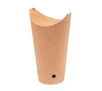 García de Pou 1000 Unités - Gobelets à Frites avec Fermeture 22 oz - 660 ml 200 + 25Pe g/m2, 8,5 x 18 cm Marron Carton