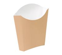 García de Pou 200 Unités - Boîtes à Frites Jumbo 'Thepack' 165 G 220 g/m2, 13,5 x 8,5 x 16 cm Naturel Carton Ondulé Nano-Micro