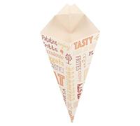 García de Pou 200 Unités - Cornets avec languettes Thepack Parole 100 g 230 g/m2, 21 x 12,5 cm Blanc Carton Ondulé Nano-Micro