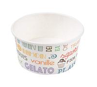 García de Pou 2000 Unités - Pots à Glaces Parole 150 ml 250 + 18 Pe g/m2, 8,5 x 4,5 cm Blanc Carton