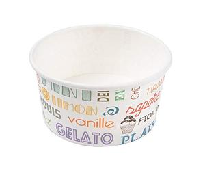 García de Pou 2000 Unités - Pots à Glaces Parole 150 ml 250 + 18 Pe g/m2, 8,5 x 4,5 cm Blanc Carton