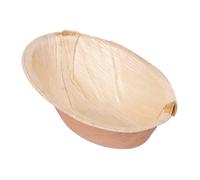 García de Pou 25 Unités - Bol Ovale Courbe 'Areca' 160 ml 14 x 10 x 6,4 cm Naturel Areca