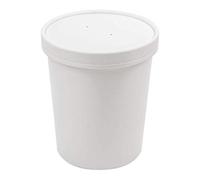García de Pou 25 Unités - Récipients + Couvercles 960 ml - 32 oz 330 + 18 Pe g/m2, 11,7/9,2 x 13,5 cm Blanc Carton
